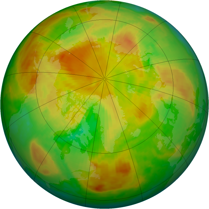 Arctic ozone map for 23 May 2001